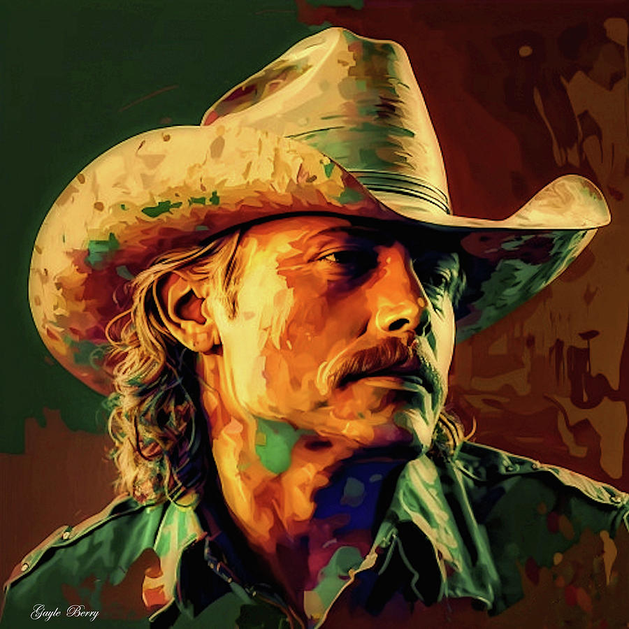 Alan Jackson Mixed Media by Gayle Berry - Fine Art America