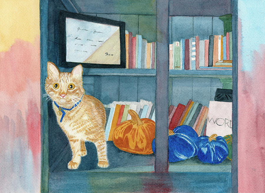 Alan The Cat Painting by Deborah League