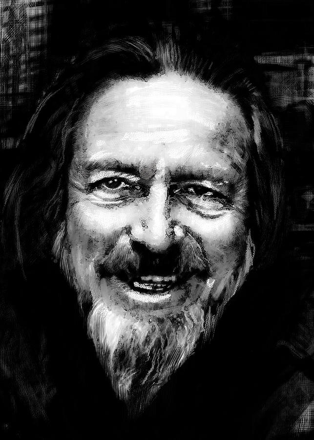 ALAN WATTS Watercolor Portrait POSTER Various Sizes - Etsy Israel