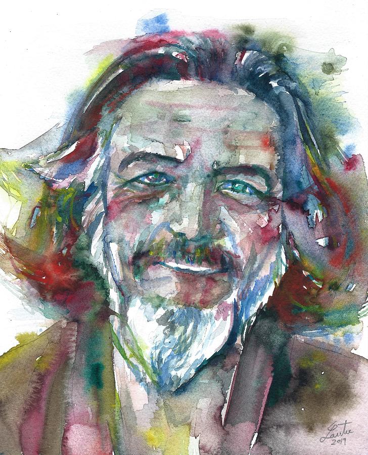 ALAN WATTS watercolor portrait.12 by Fabrizio Cassetta ALAN WATTS watercolor portrait.12 by Fabrizio Cassetta