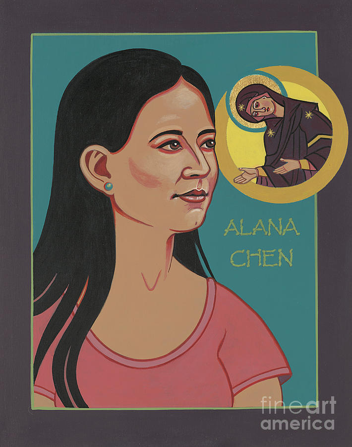 Alana Chen -With Our Lady of Sorrows 338 Painting by William Hart McNichols