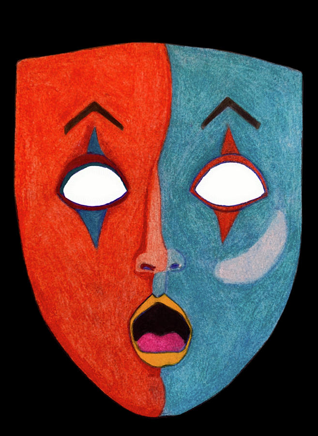 Alarmed Mask Drawing by Lorena Cassady