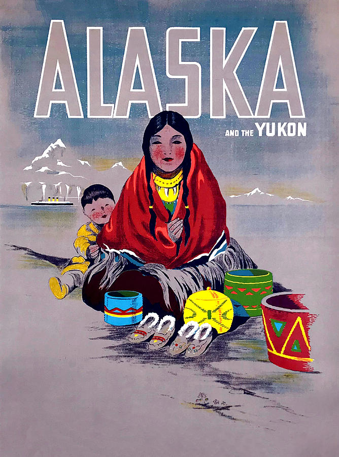 Vintage Digital Art - Alaska and Yukon by Long Shot
