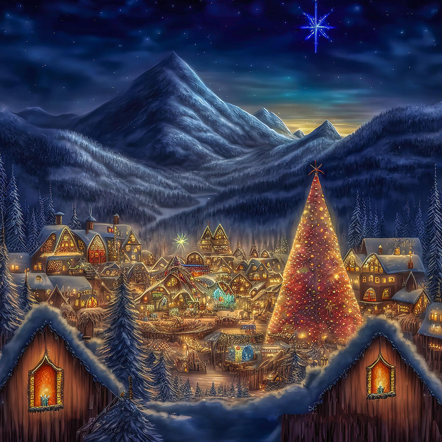 Alaska Christmas Digital Art by Wes and Dotty Weber
