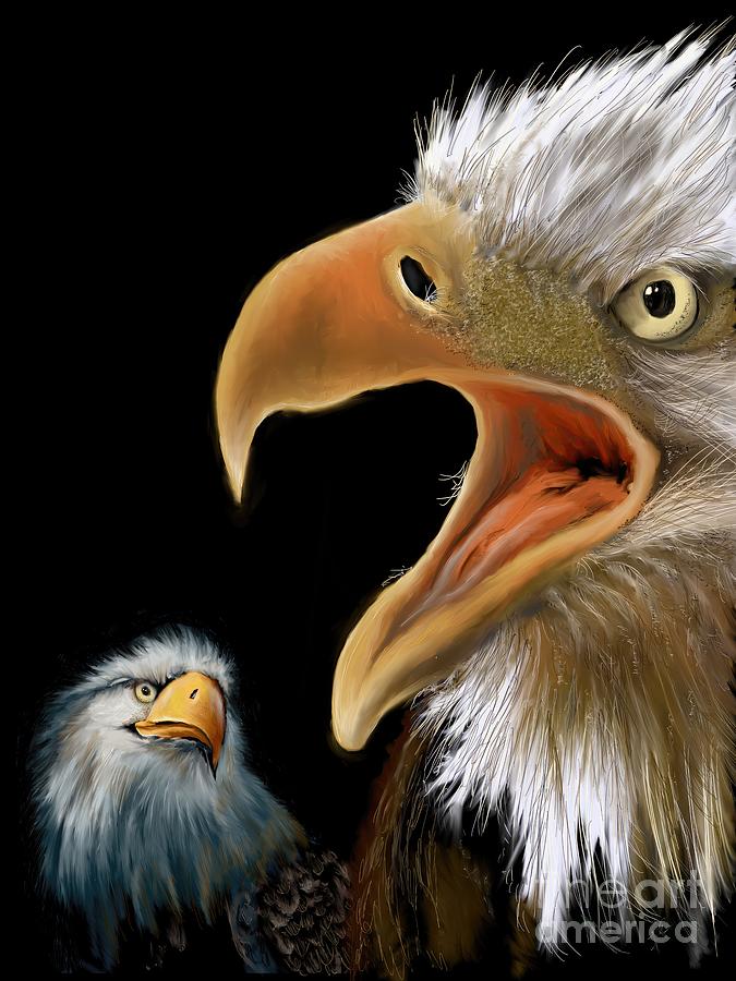 Alaska Eagles Digital Art by Darren Cannell