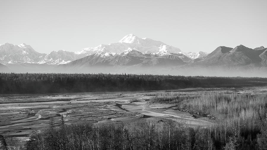 Alaska Epic Denali BW Photograph by William Kennedy