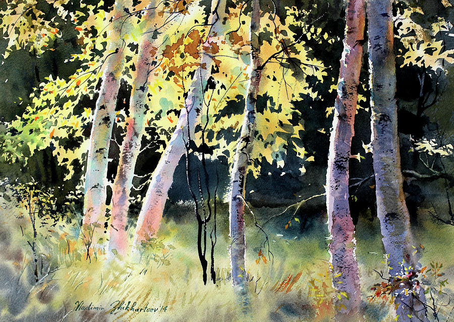 Alaska Fall Painting by Vladimir Zhikhartsev