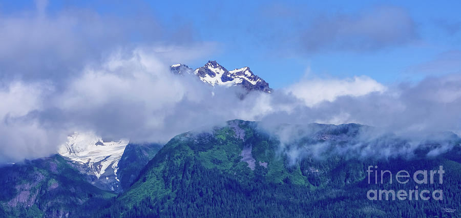 Alaska Kenai Mountain Clouds Pano Photograph by Jennifer White