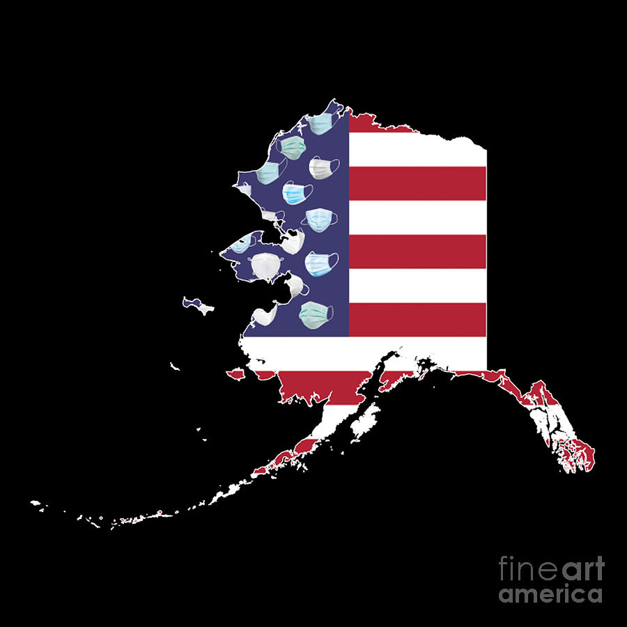 Alaska Map Digital Art