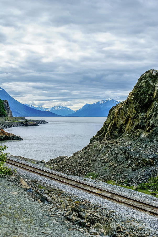 Alaska Mountains And Railroad Tracks Photograph by Jennifer White