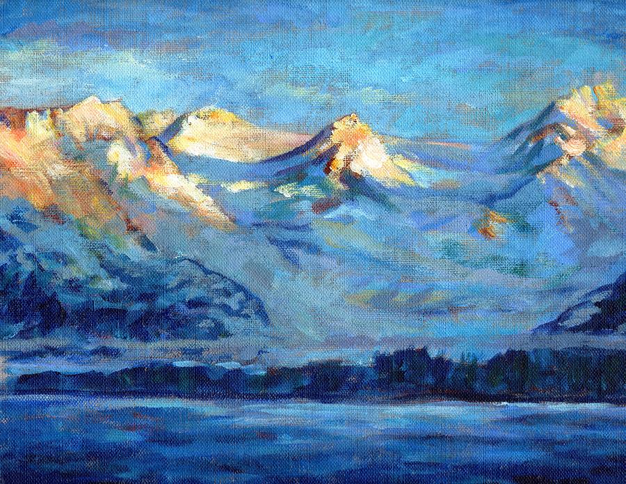 Alaska Mountains, Homer Spit Painting by David Dorrell