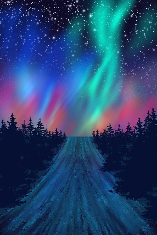 Alaska Night Digital Art by Keith Jones