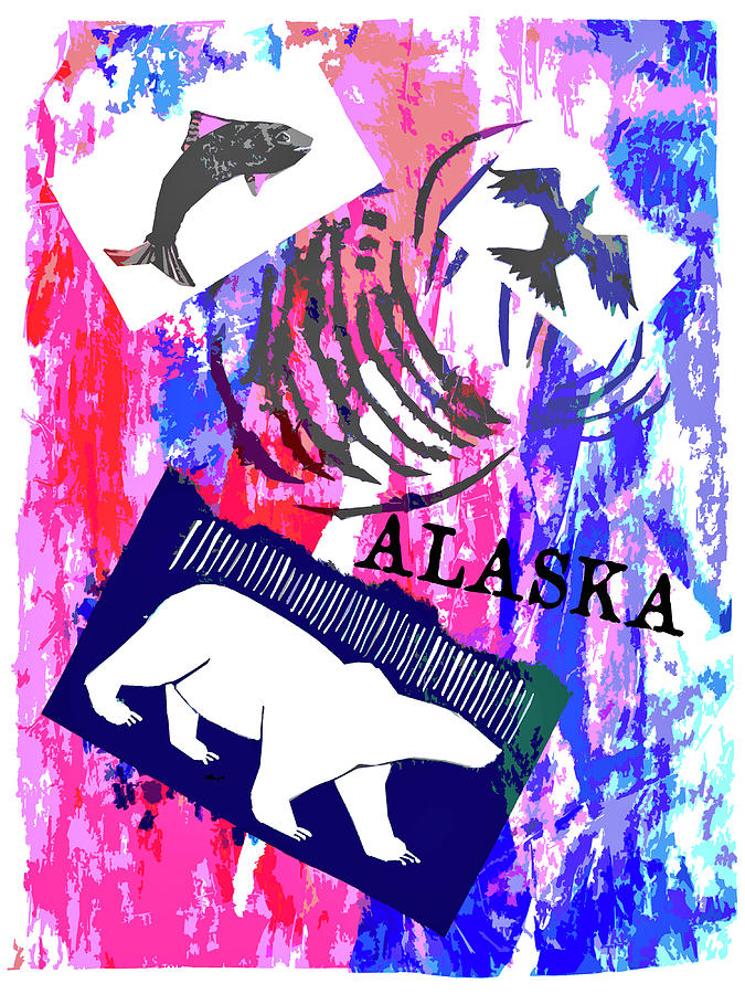 ALASKA Poster Mixed Media by Lorena Cassady