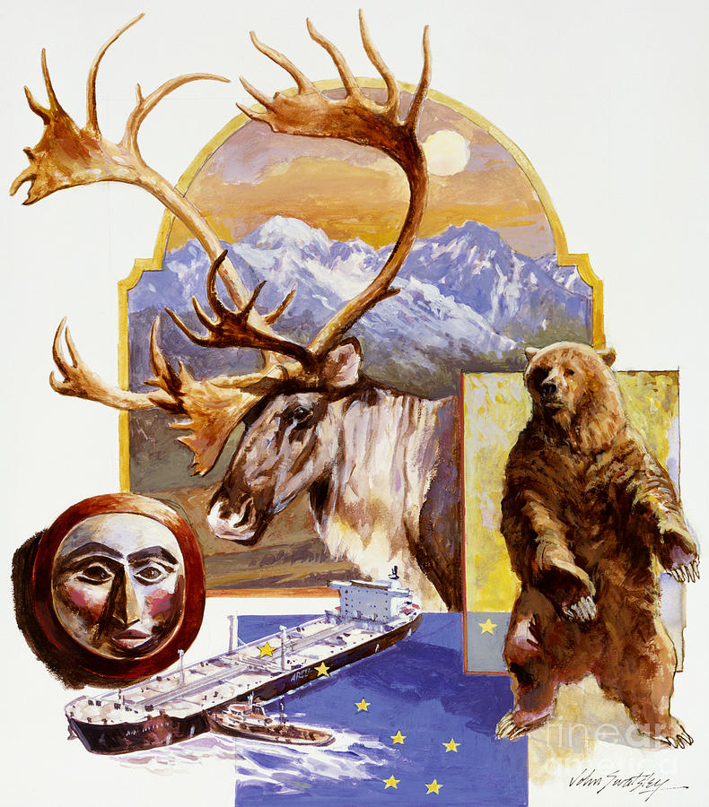 Alaska Statehood Painting by John Swatsley