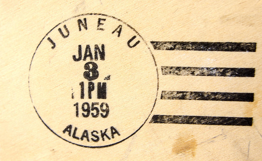 Alaska statehood postmark Photograph by Richard Goerg