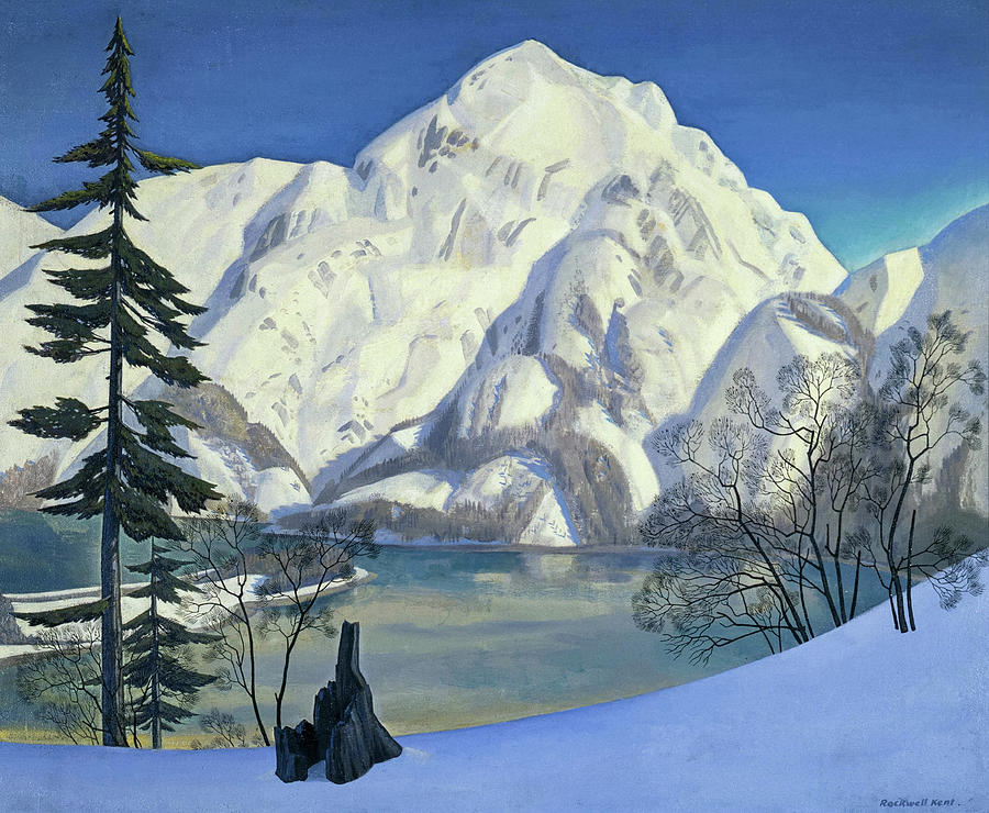 Norman Rockwell Painting - Alaska, View from Fox Island in Winter, 1919 by Rockwell Kent