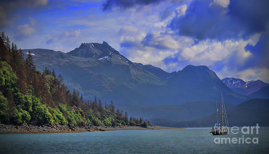 Alaska With Sailboats Photograph by Stephanie Laird