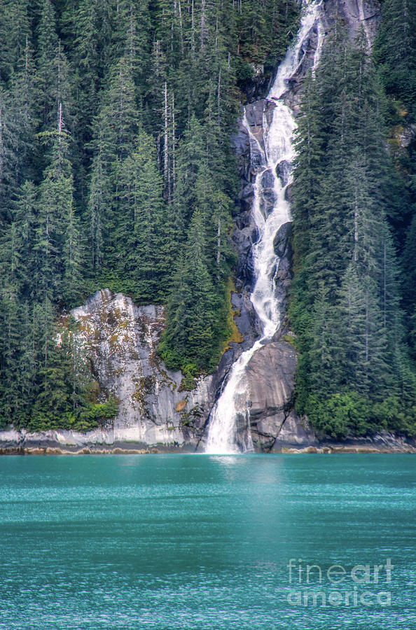 fjord waterfall background dual monitor