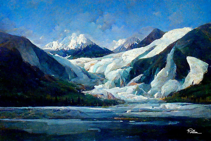 Alaskan Glaciers Digital Art by Rolleen Carcioppolo - Pixels