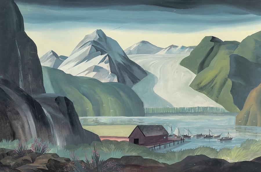 Alaskan Inlet Painting by Dale William Nichols