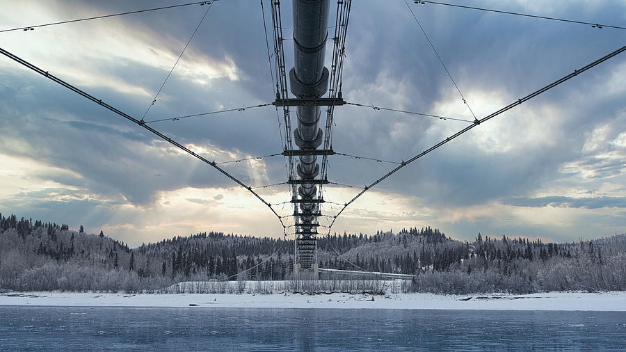 Alaskan Pipeline Bridge Photograph by William Kennedy