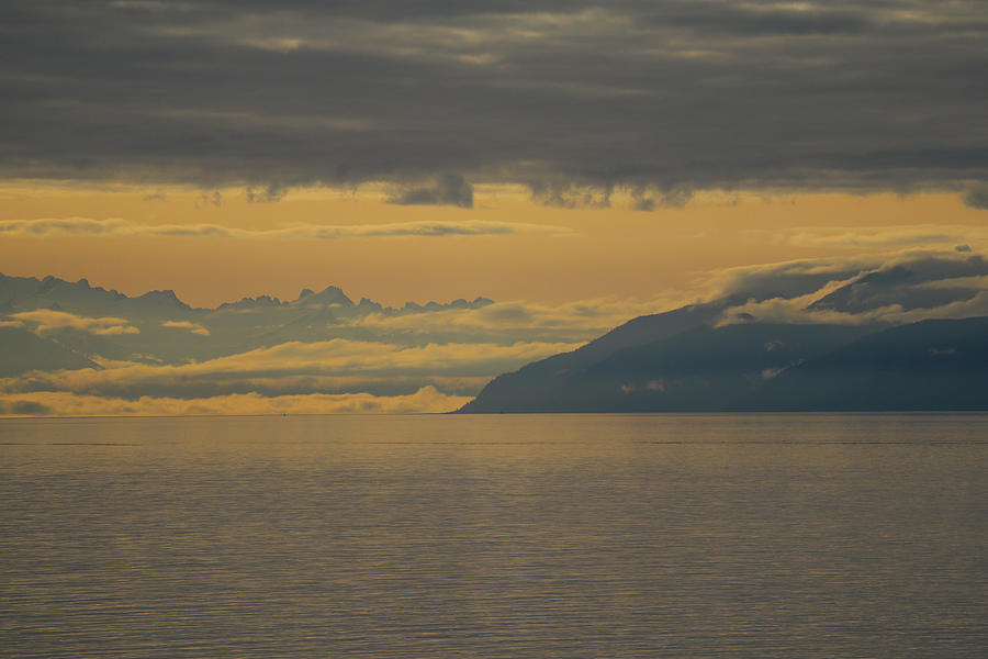 Alaskan Sky Mountains Ocean Sandwich Photograph