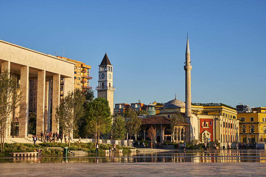 Albania, Tirana, Skanderbeg square Photograph by Tuul & Bruno Morandi