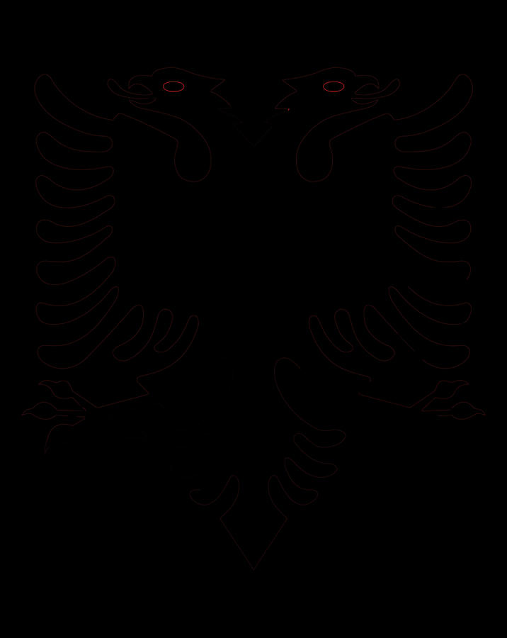 Albanian Double Eagle Design Albania Crest Digital Art by Sue Mei Koh