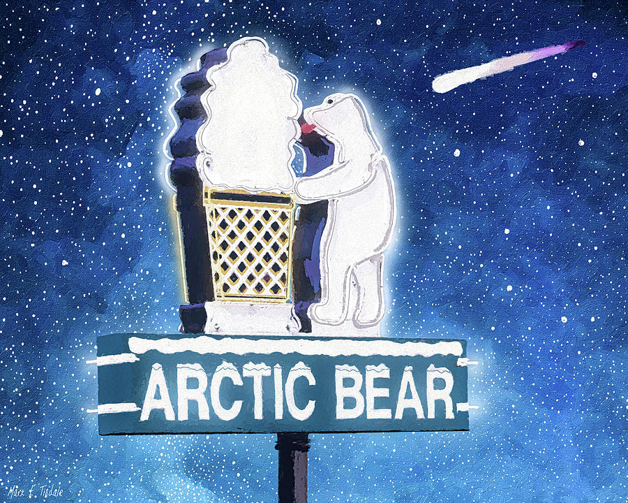Albanys Arctic Bear - Vintage Sign Mixed Media by Mark Tisdale