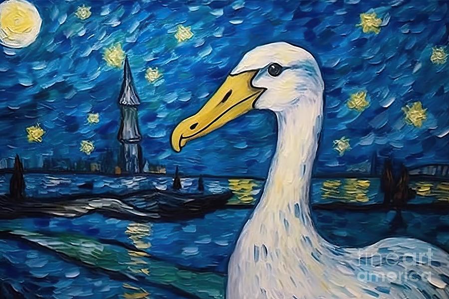Vincent Van Gogh Painting - Albatross Blue Painting  by N Akkash