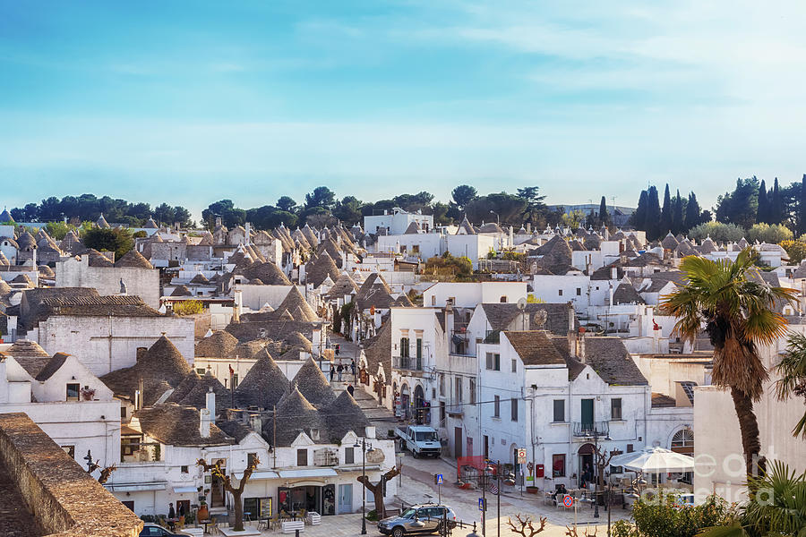 Alberobello village with gabled  roofs and white houses, Photograph by Ariadna De Raadt