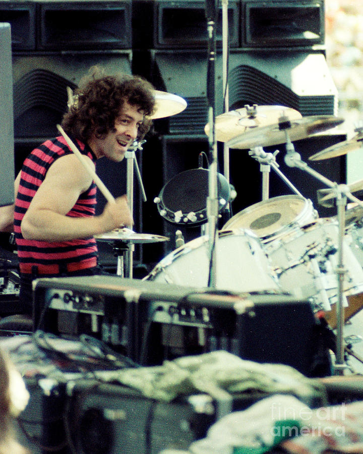Albert Bouchard Photograph - Albert Bouchard of Blue Oyster Cult At Day On The Green In Oakland 1980 by Daniel Larsen