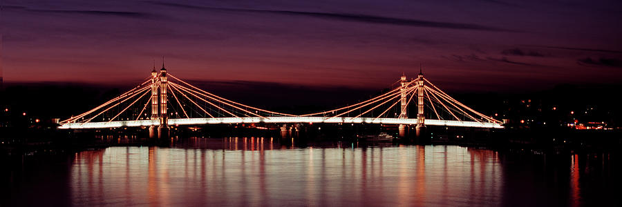 Albert Bridge London at night Photograph by Sonny Ryse
