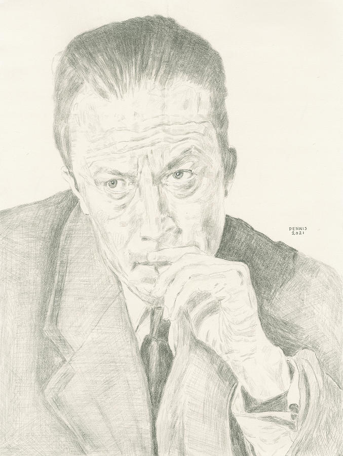 Albert Camus Drawing by Dennis Larson - Fine Art America