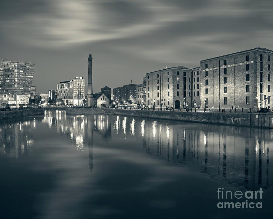 Albert Dock, Liverpool, Merseyside - Monochrome Photograph by Philip Preston