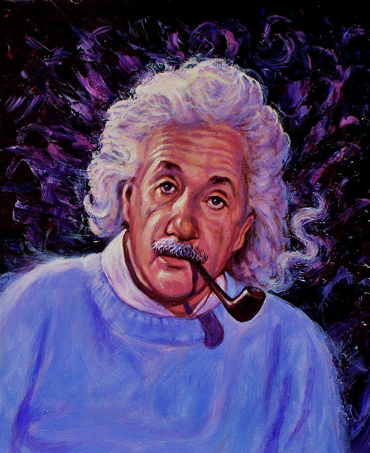 Albert Einstein  Painting by Ed Breeding