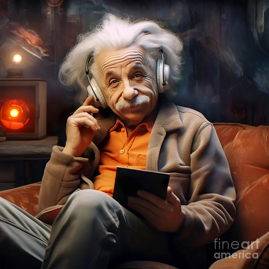 Albert Einstein Digital Art - Albert Einstein Funny 3  by Mark Ashkenazi