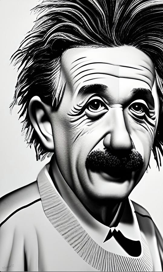 Albert Einstein Digital Art by Generational Images - Fine Art America