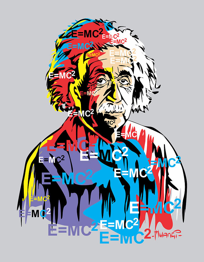 Albert Einstein Hermann  Painting by Anthony Mwangi