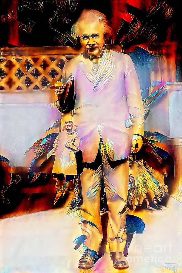 Albert Einstein in Nostalgic Painterly Colors 20200514 Photograph by Wingsdomain Art and Photography