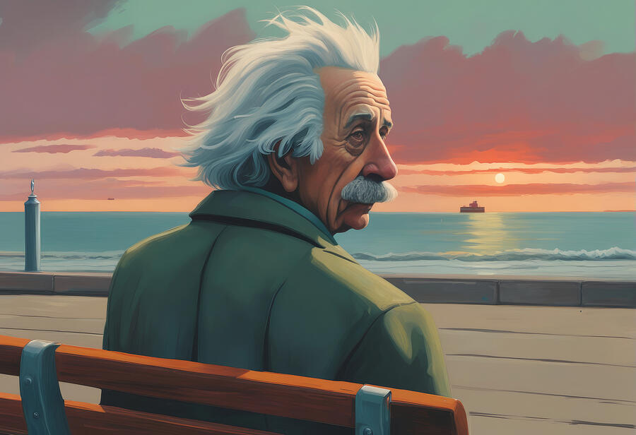 Albert Einstein Painting - Albert Einstein No.2 by My Head Cinema