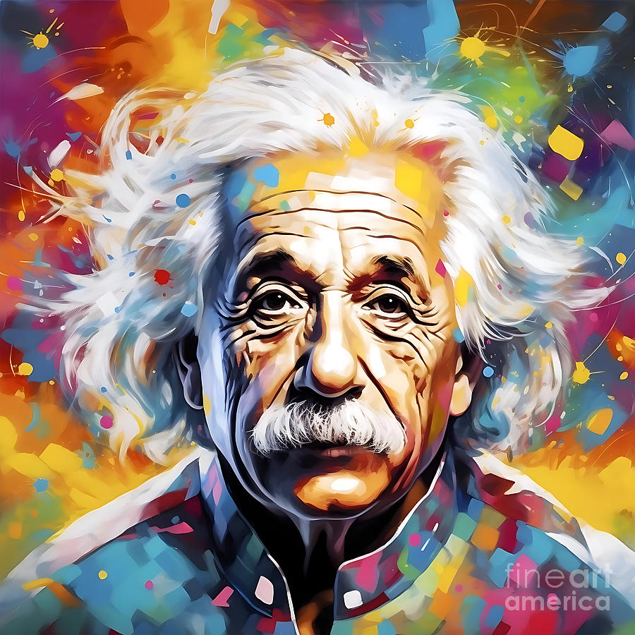 Albert Einstein Painting - Albert Einstein Painting  by Mark Ashkenazi