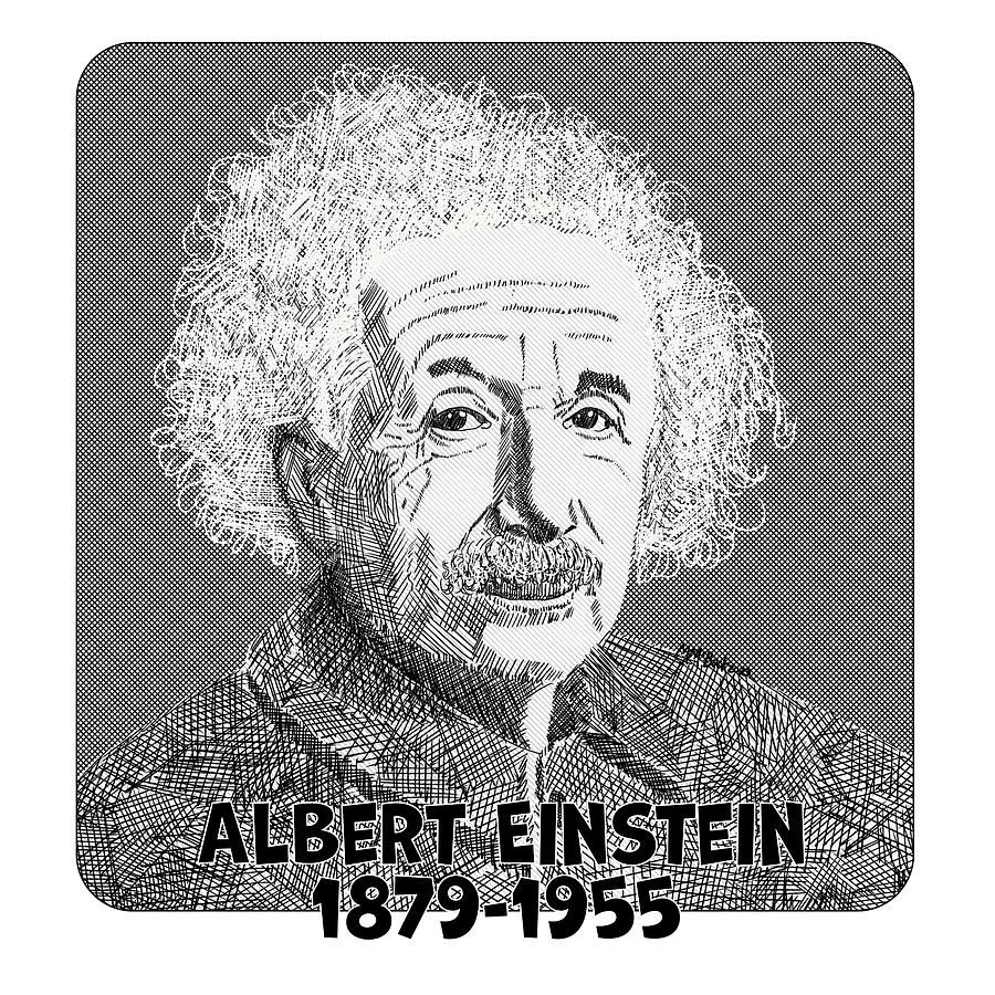 Albert Einstein Portrait Digital Art by Margaret Bucklew - Fine Art America