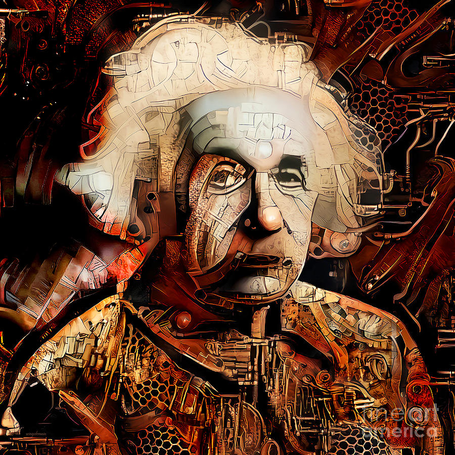 Albert Einstein Time Machine 20210215 Square Photograph by Wingsdomain Art and Photography