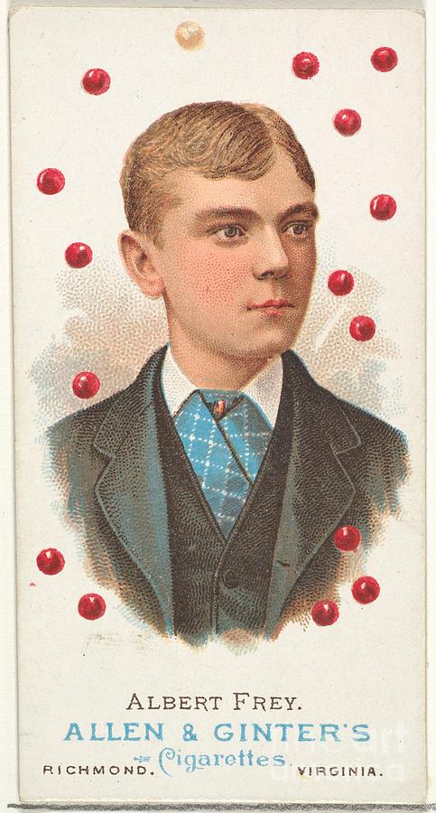 Albert Frey, Pool Player, From Worlds Champions, Series 1 N28 For Allen Ginter Cigarettes Painting