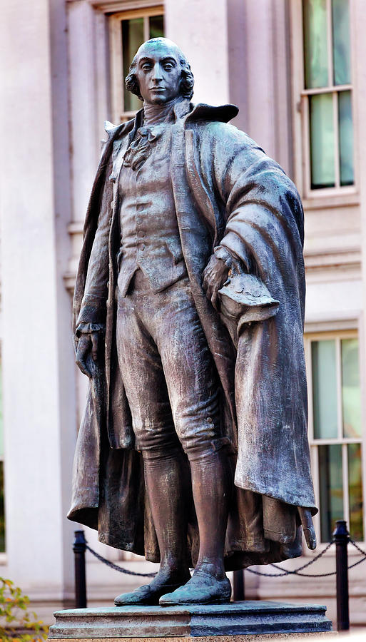 Albert Gallatin Statue Us Treasury Department Washington Dc Photograph 