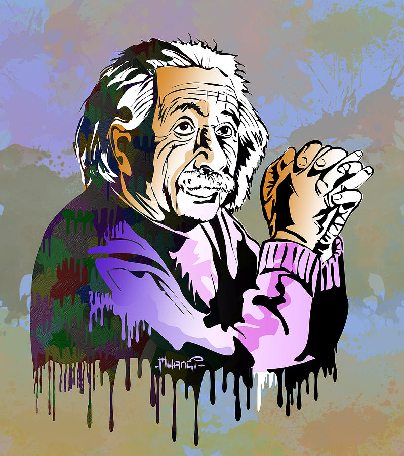 Albert Einstein Painting - Albert the Dopey One  by Anthony Mwangi