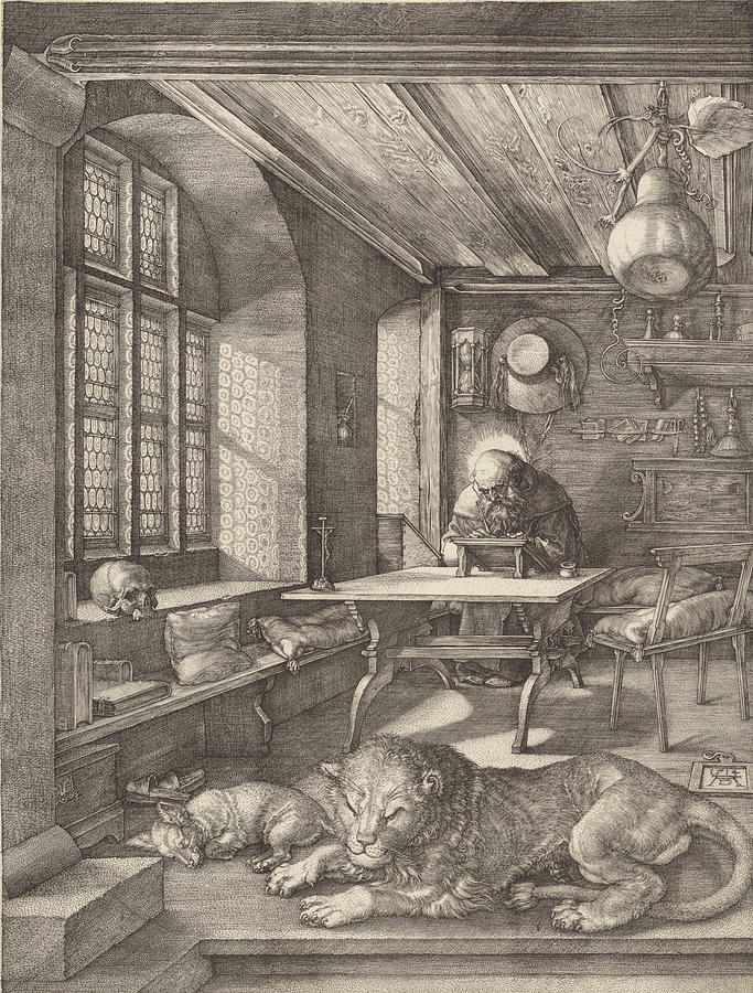 Albrecht Durer Saint Jerome in His Study 1514 Digital Art by Mark White ...