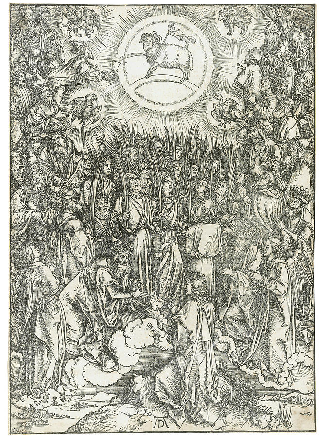 ALBRECHT DURER  The Adoration of the Lamb, from The Apocalypse Painting by MotionAge Designs
