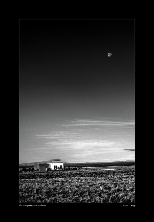 Albuquerque Moon Monochrome Photograph by Wayne King